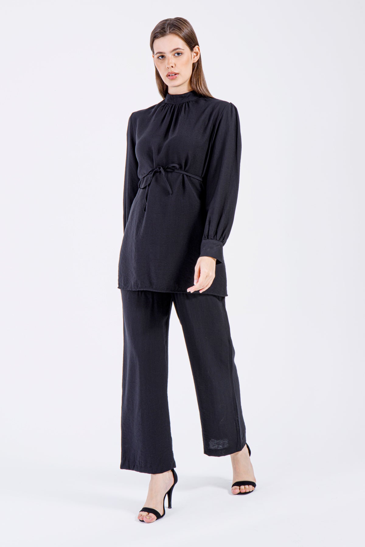 Layla Luxe Coord Set – Deep Black