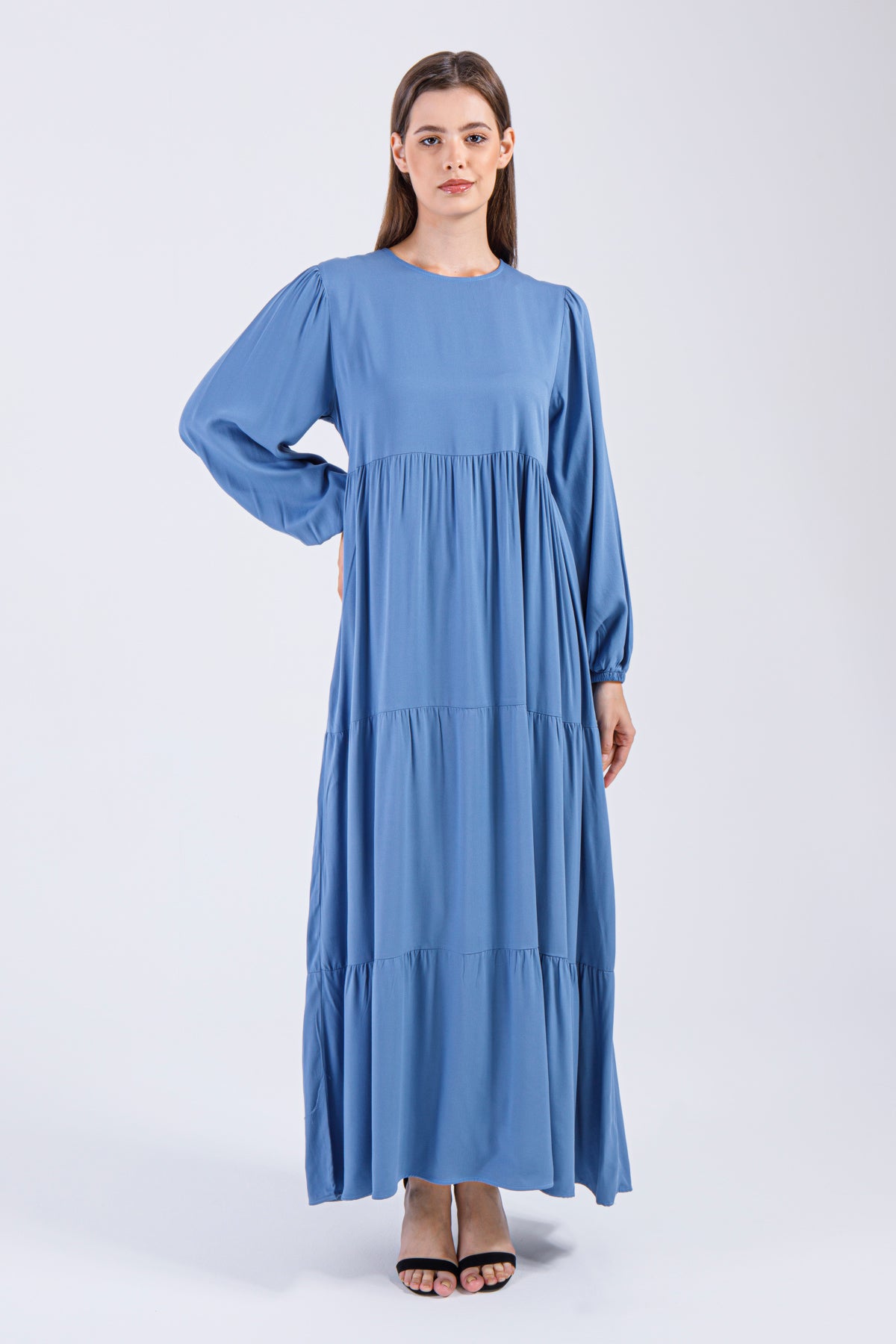 Breezy Blue Maxi Dress – Modest, Feminine & Flattering