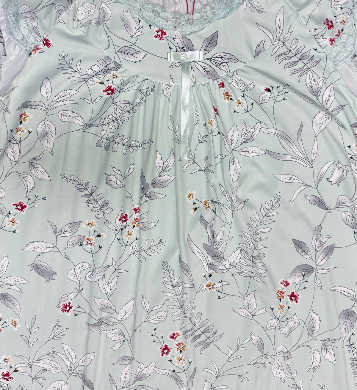 Celeste – Soft Mint Floral Nightdress | Women’s Lace Sleepwear