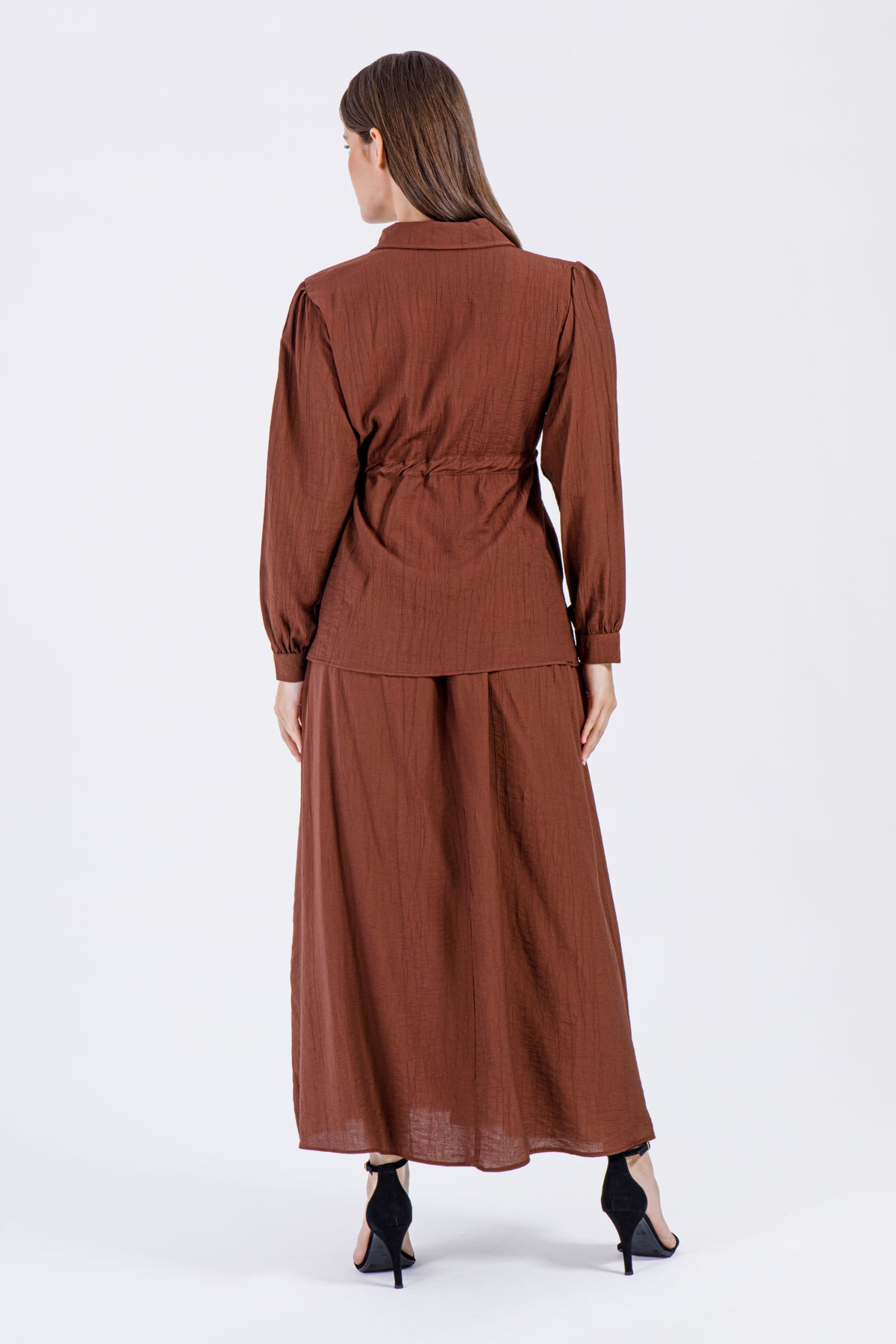 Noura Two-Piece Set – Chestnut Brown