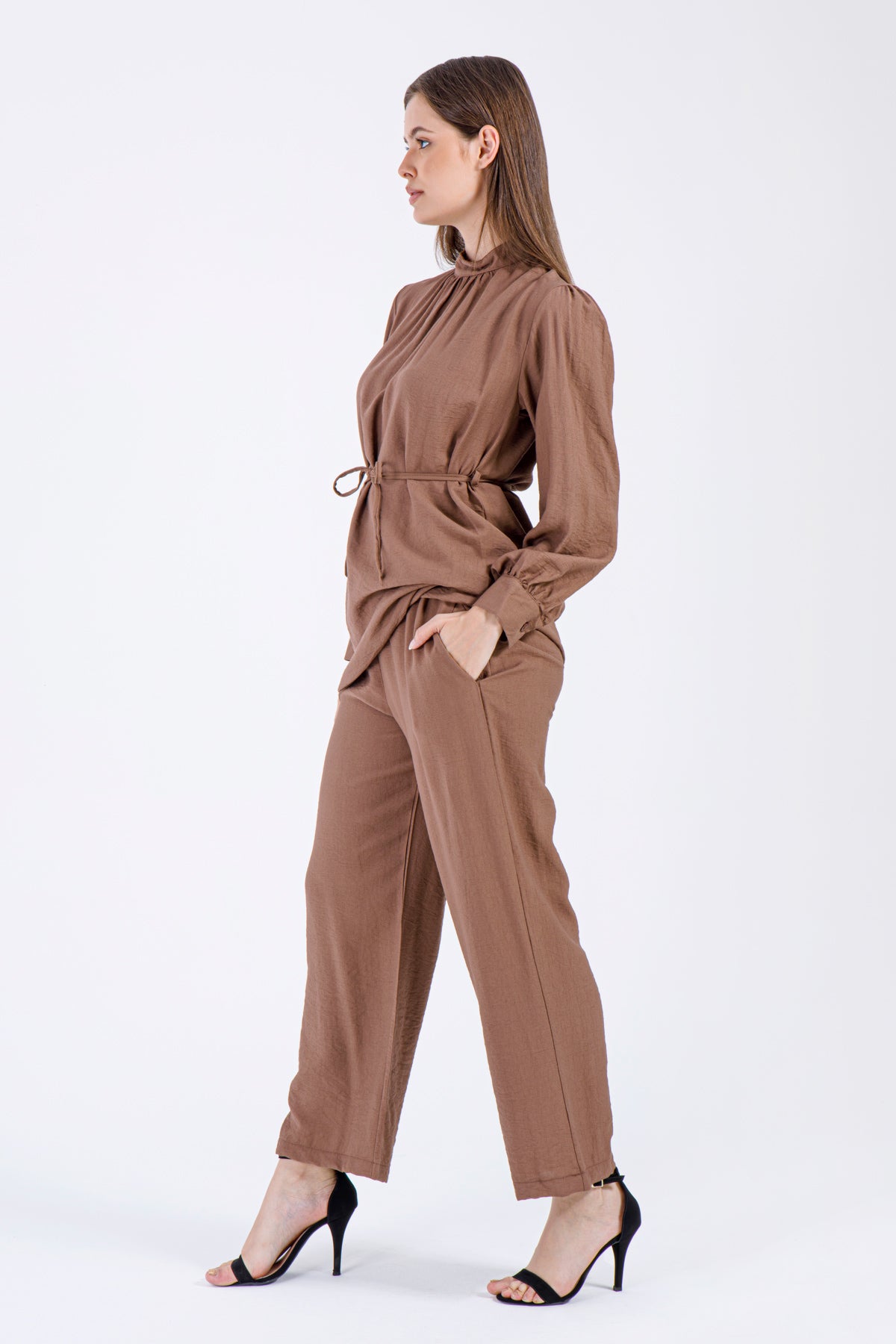 Mocha Elegance – 2-Piece Modest Set in Rich Brown