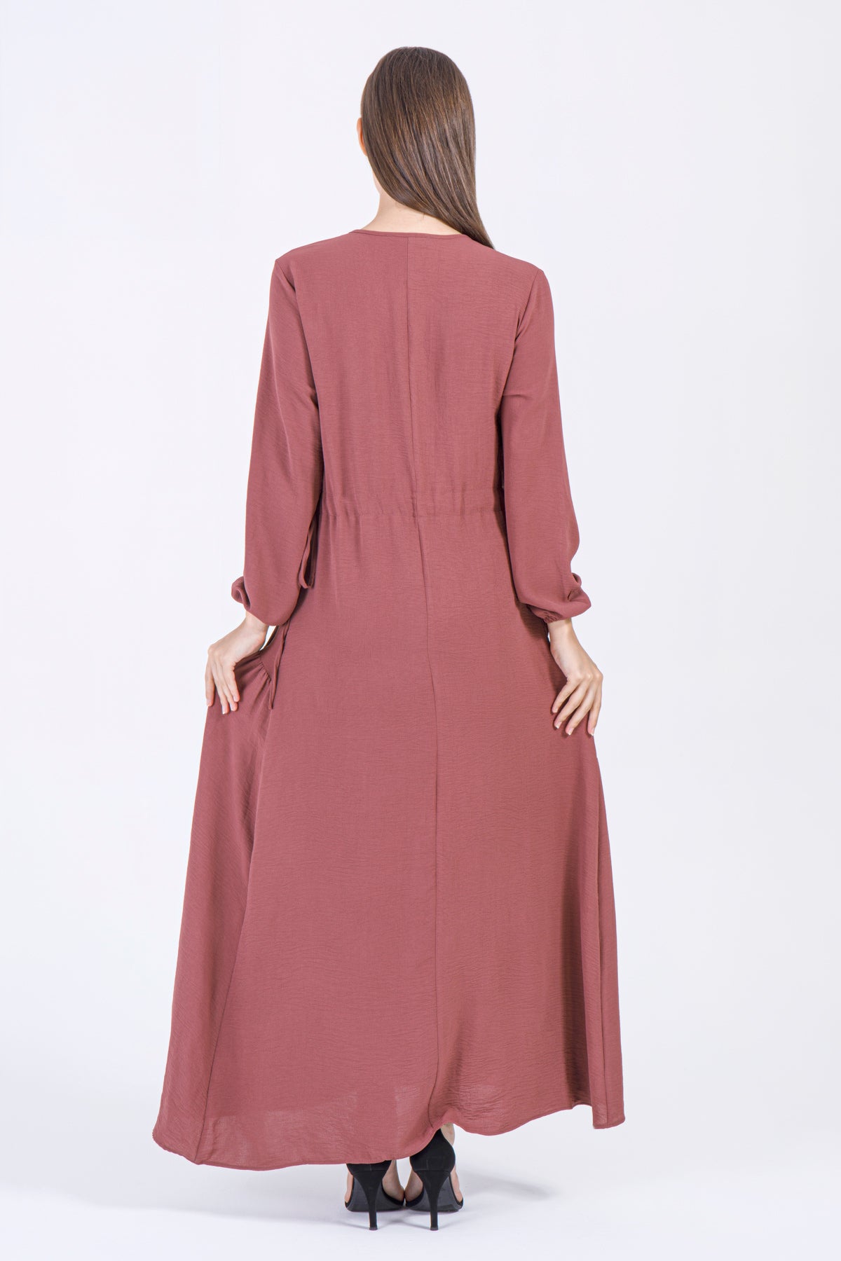 Rosewood Flare Maxi Dress – Soft Summer Fabric