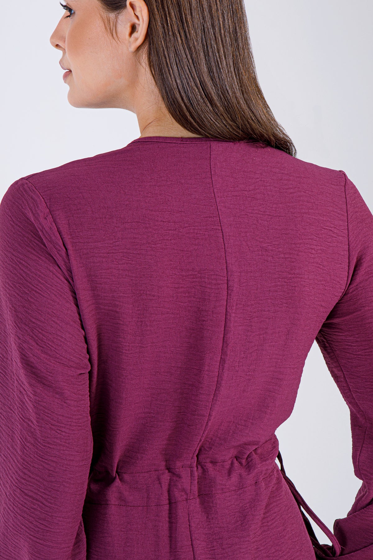 Asya Drawstring Maxi Dress – Plum