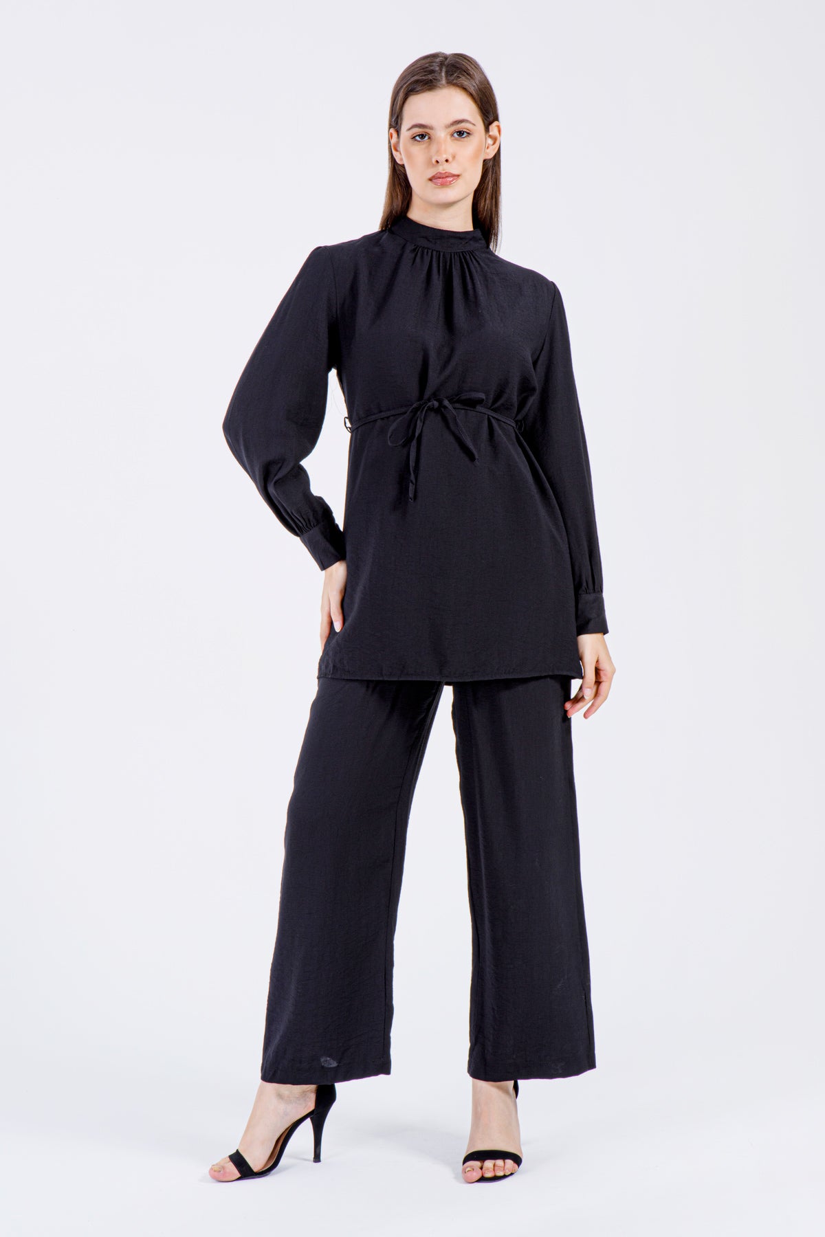 Layla Luxe Coord Set – Deep Black