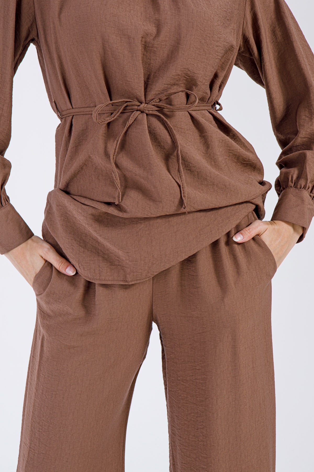 Mocha Elegance – 2-Piece Modest Set in Rich Brown