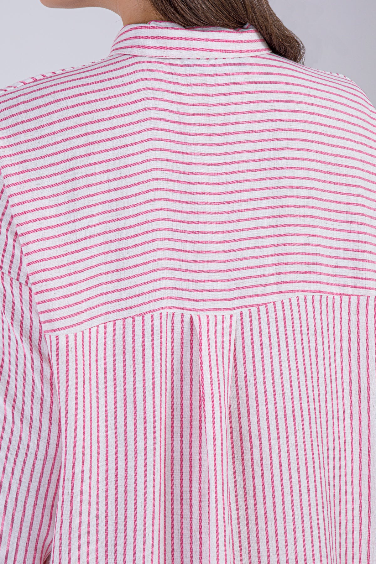 Ayla Striped Button-Down Dress – Pink & White