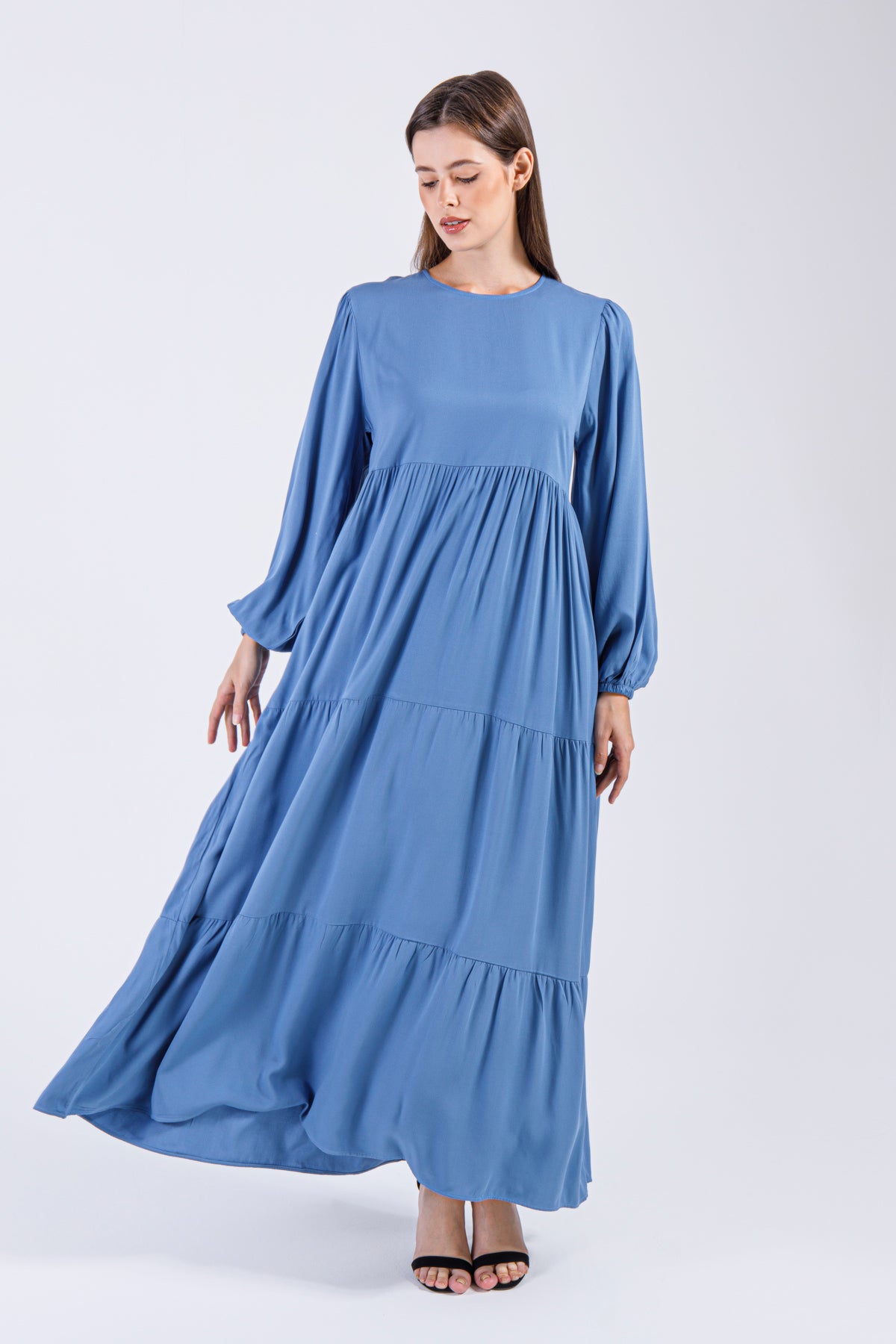 Breezy Blue Maxi Dress – Modest, Feminine & Flattering – Modesity