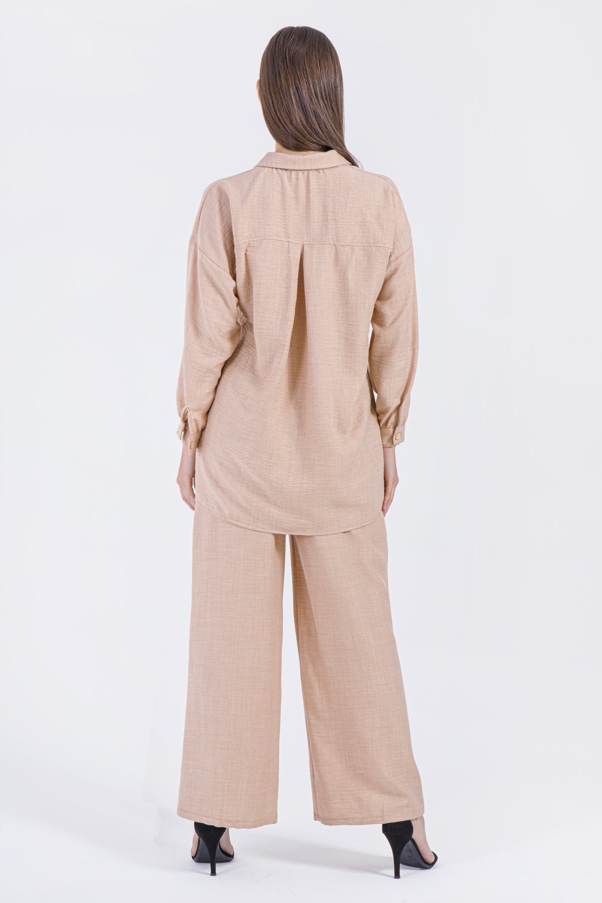 The Luma Button-Down Set – Cappuccino Beige