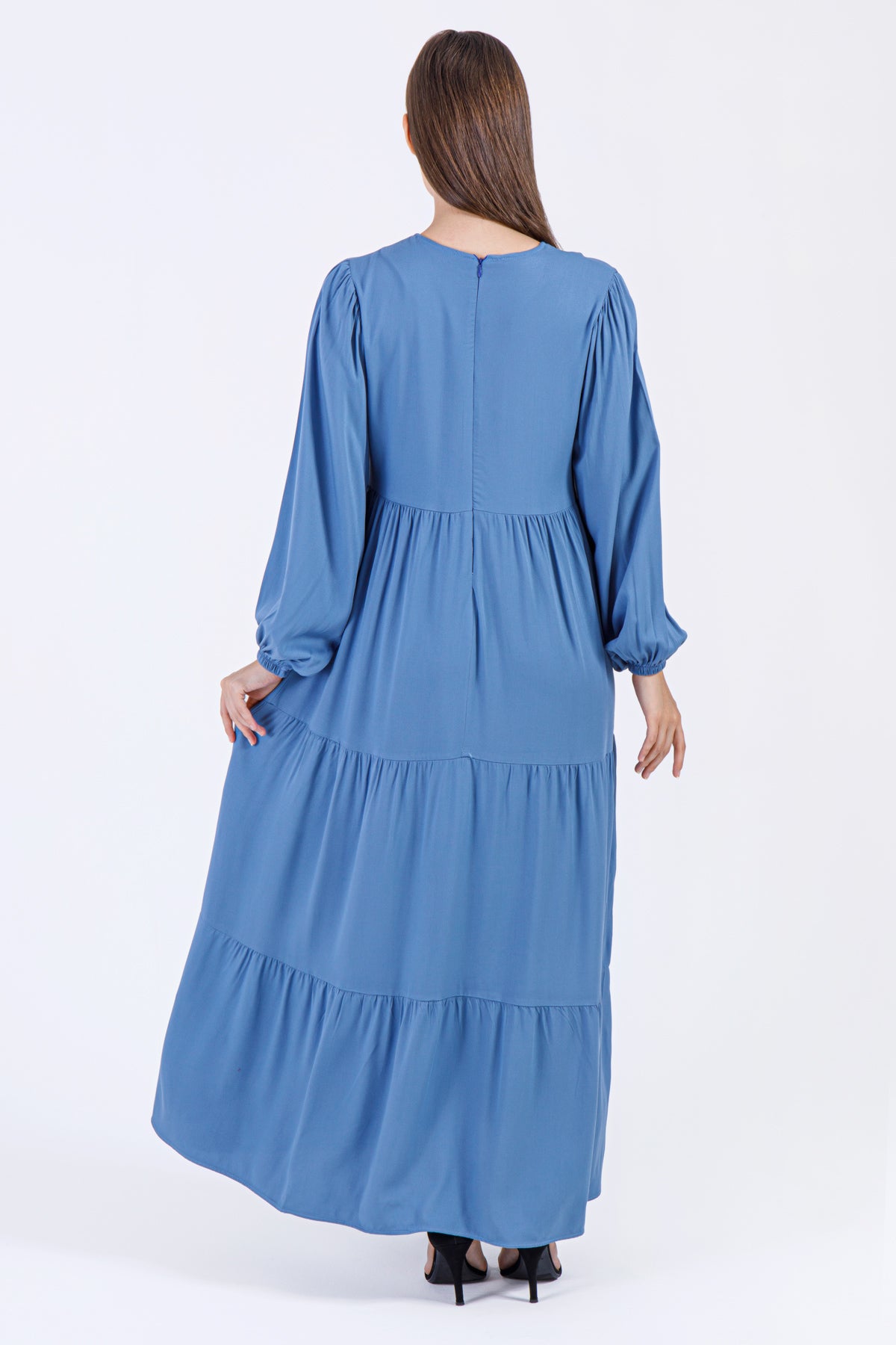 Breezy Blue Maxi Dress – Modest, Feminine & Flattering