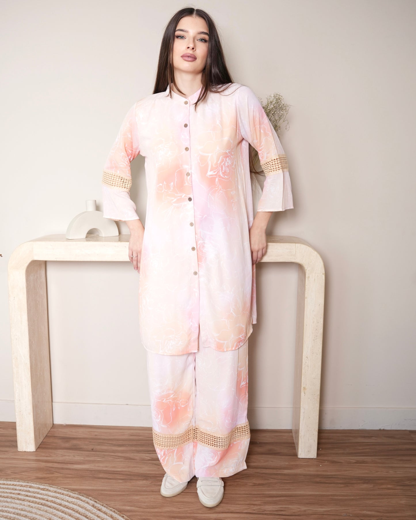 Pastel Peach Elegance – Luxe Modest Coord