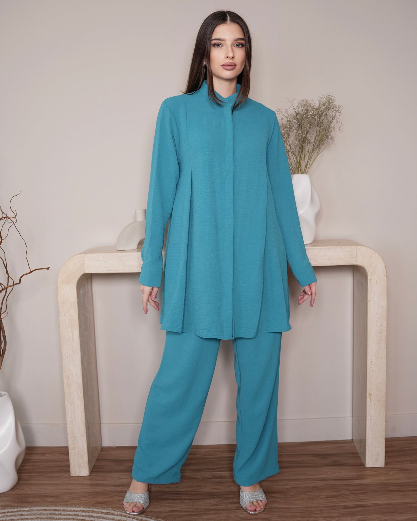 Turquoise Bliss - Modest Co-Ord Set for Effortless Elegance