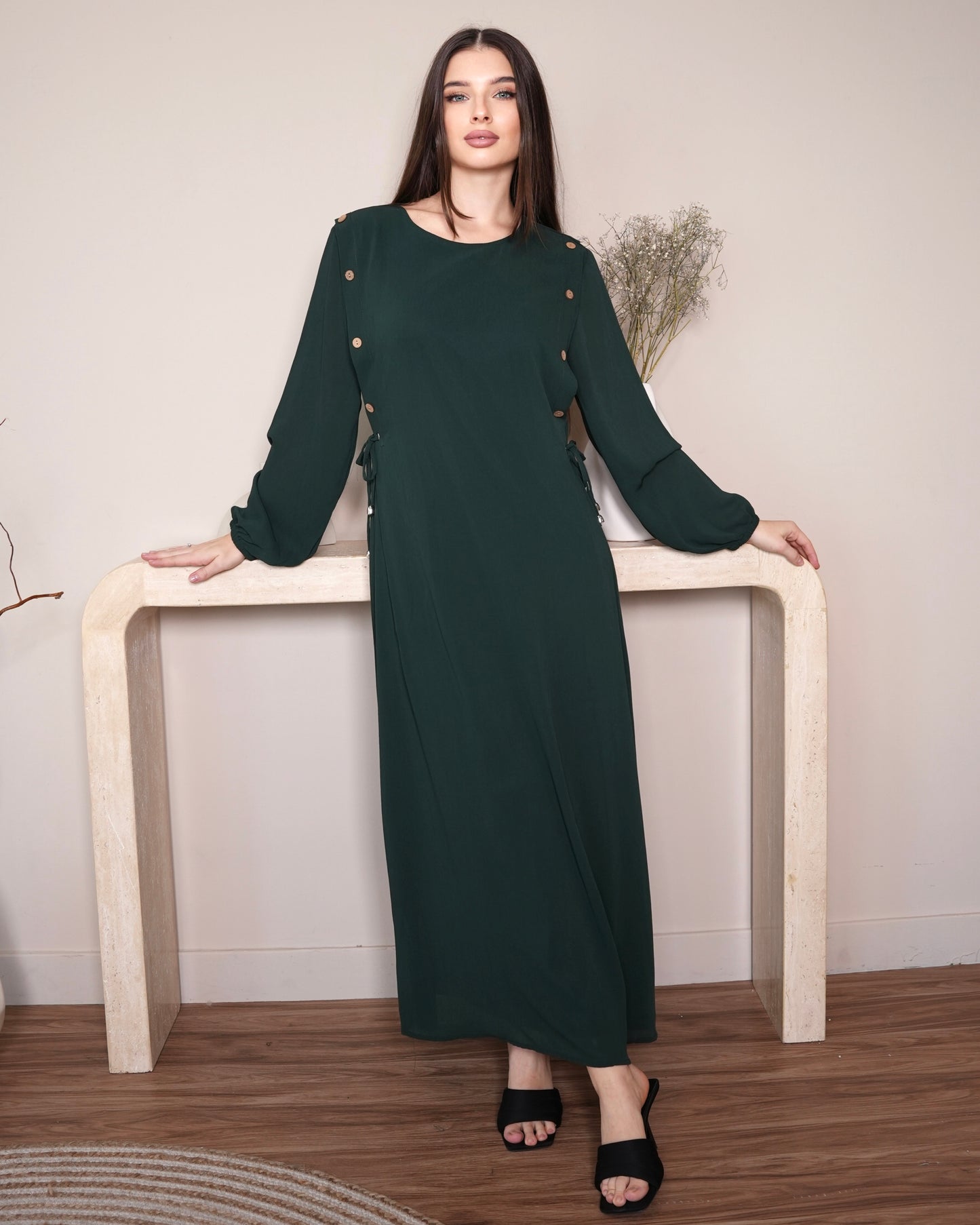 Elegant Emerald - Modest Maxi Dress