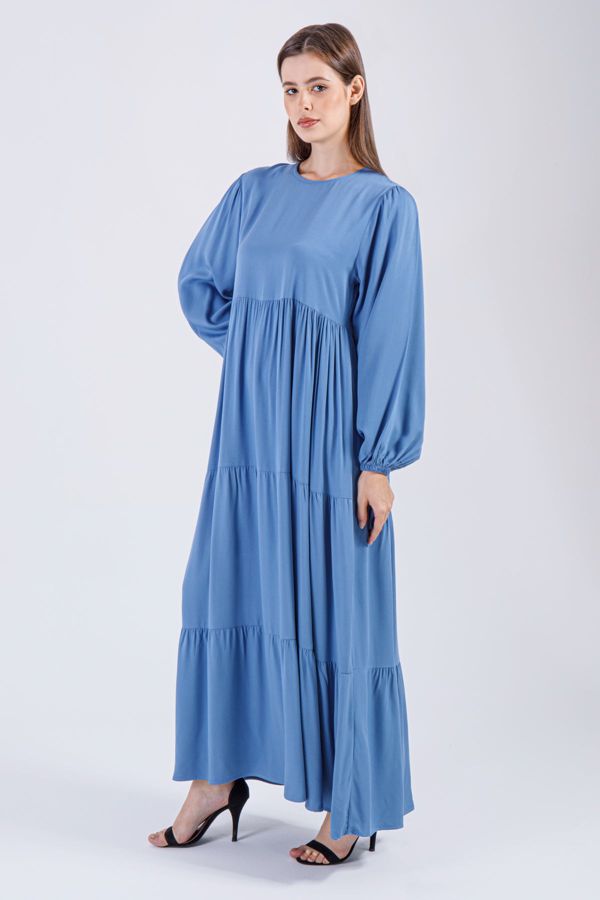Breezy Blue Maxi Dress – Modest, Feminine & Flattering