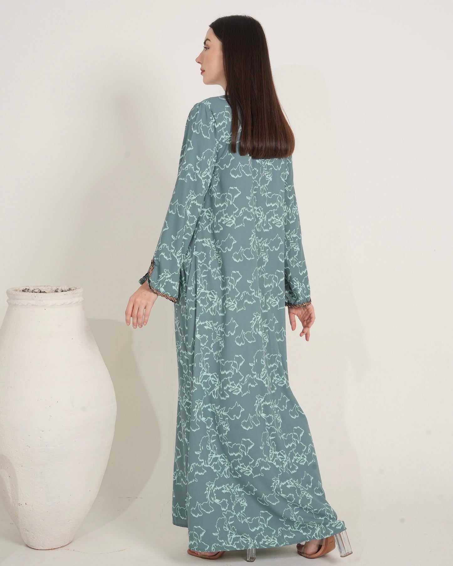 Serene Sage Maxi - Sage green floral print Maxi dress