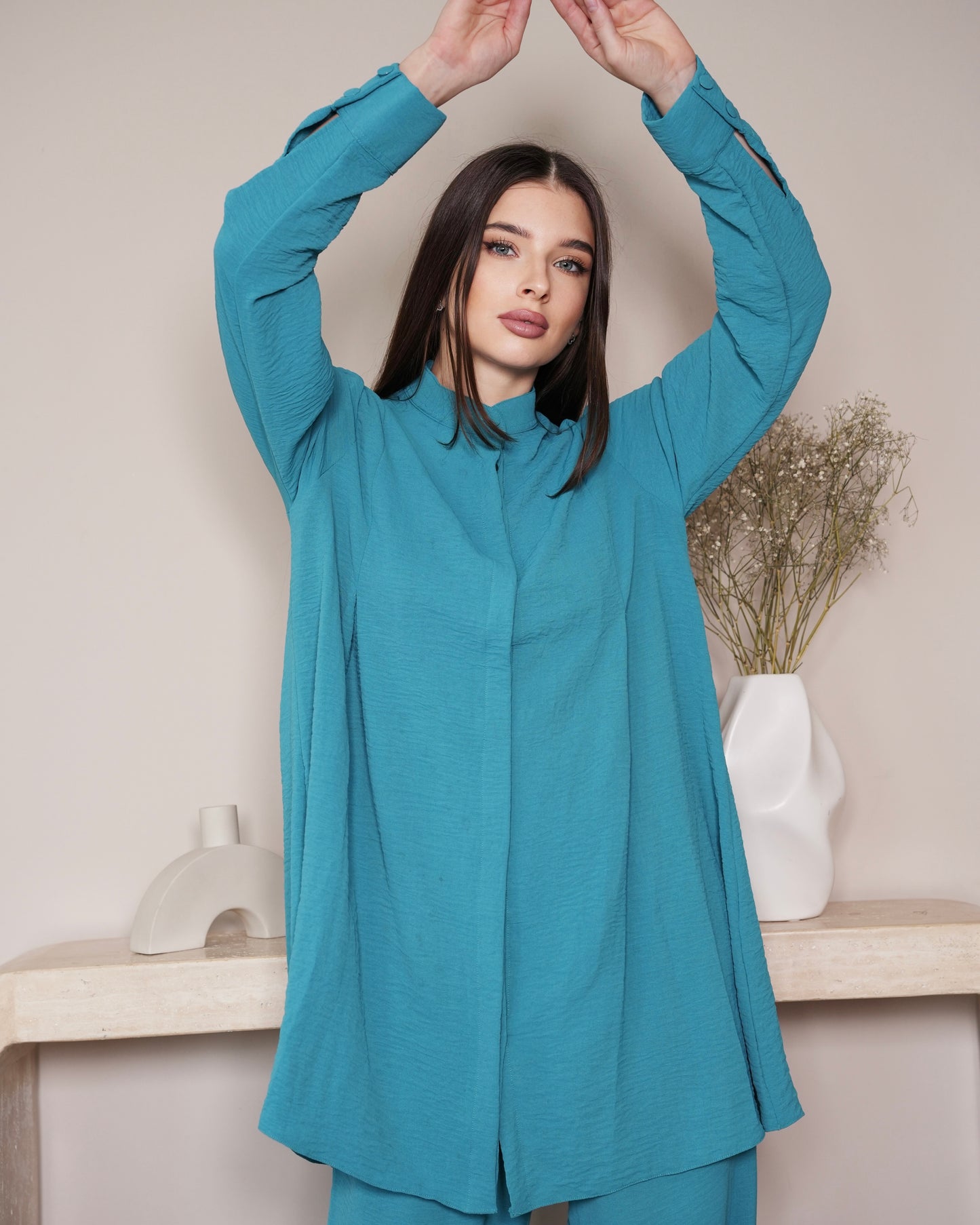 Turquoise Bliss - Modest Co-Ord Set for Effortless Elegance