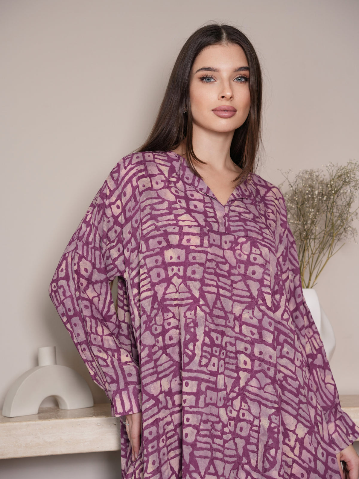 Amethyst Geo Print – Chiffon Co-ord Set