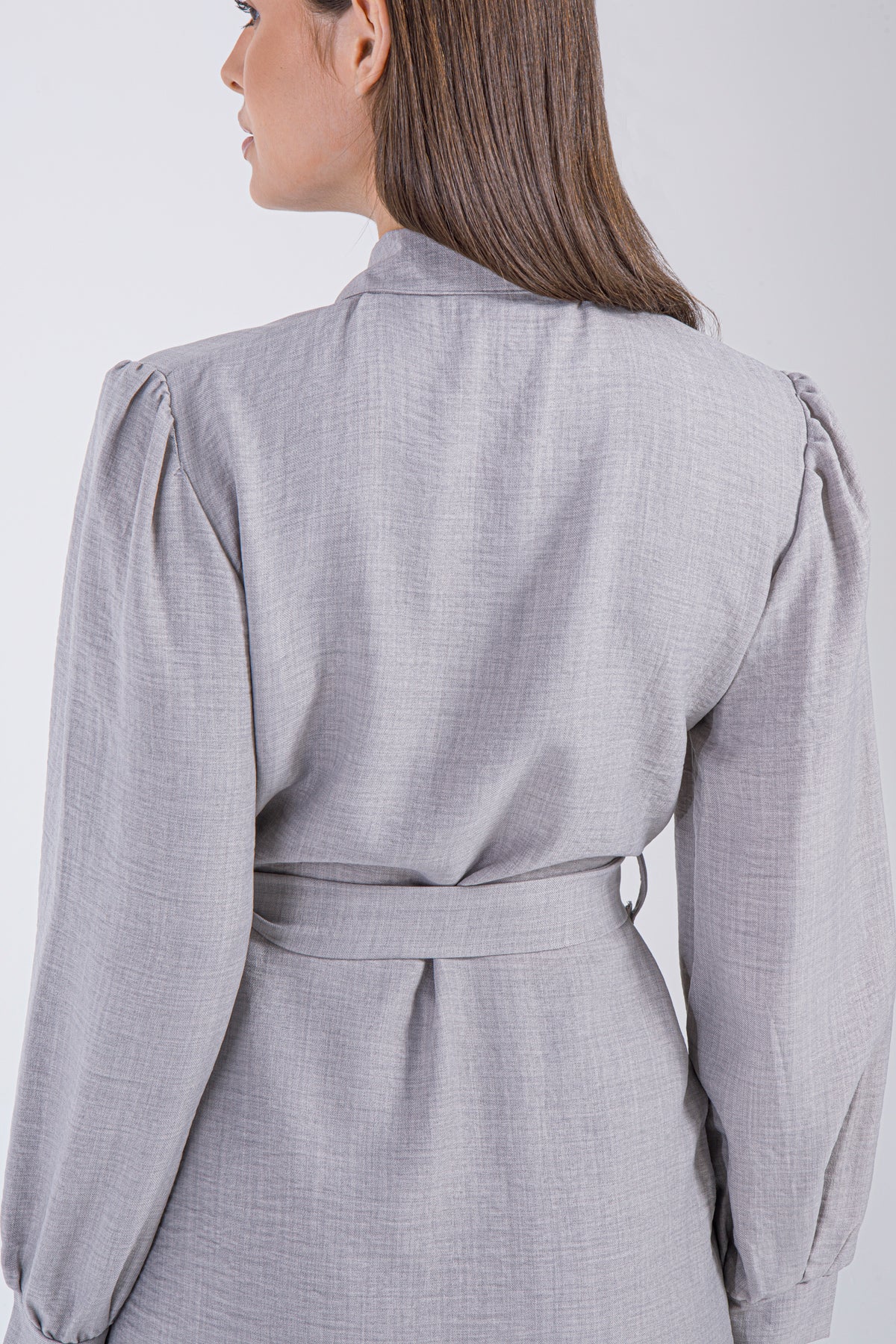 Elira Belted Set – Dove Grey