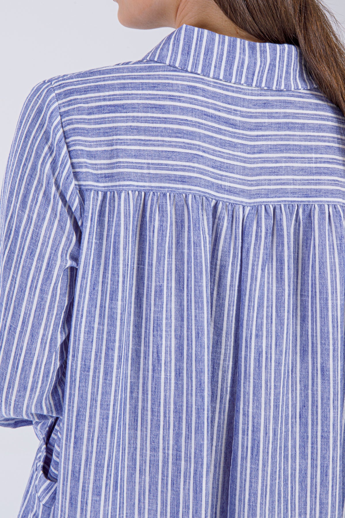 Lina Striped Maxi Dress – Blue & White