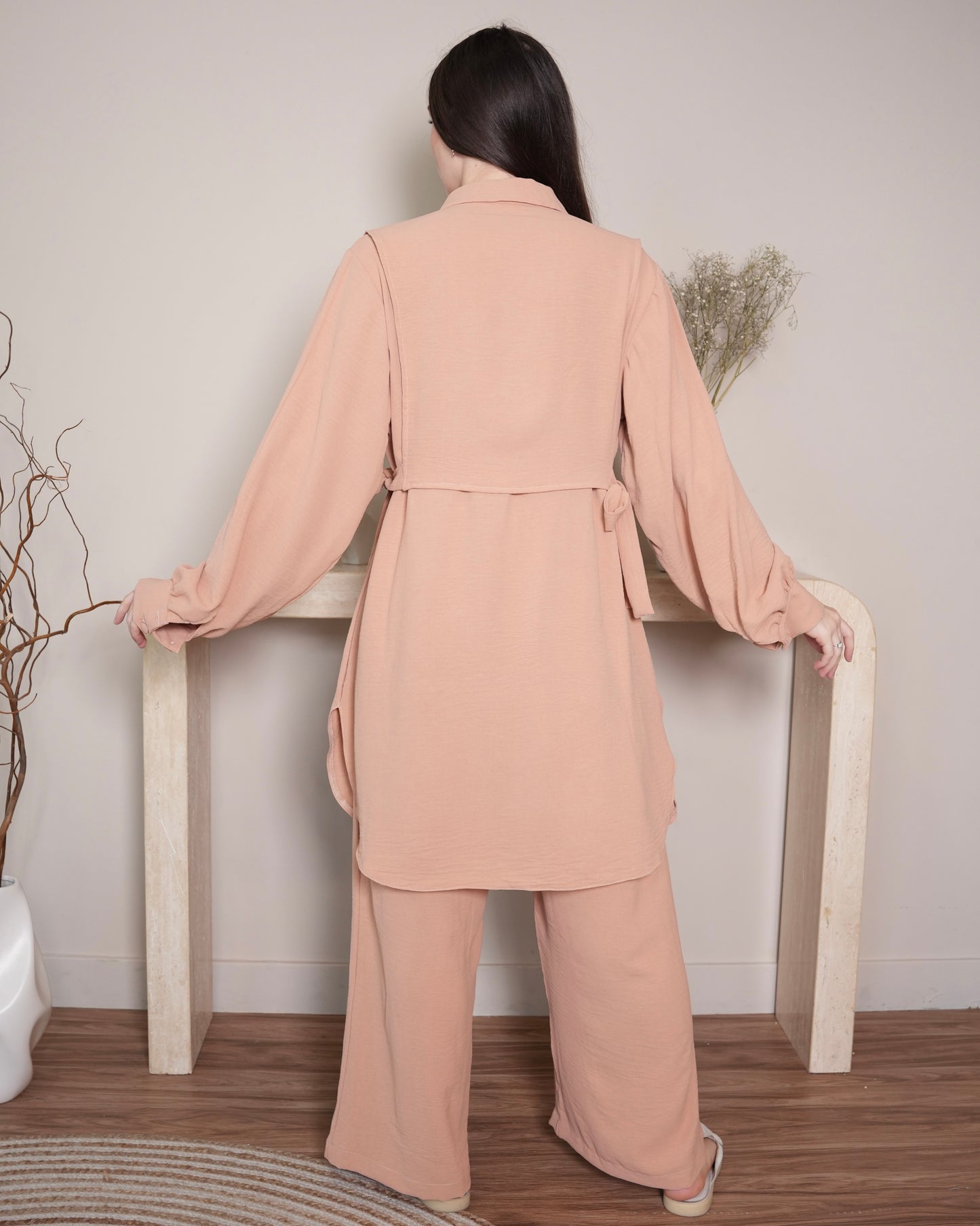 Nude Serenity - Modern Minimalist Co-Ord Set