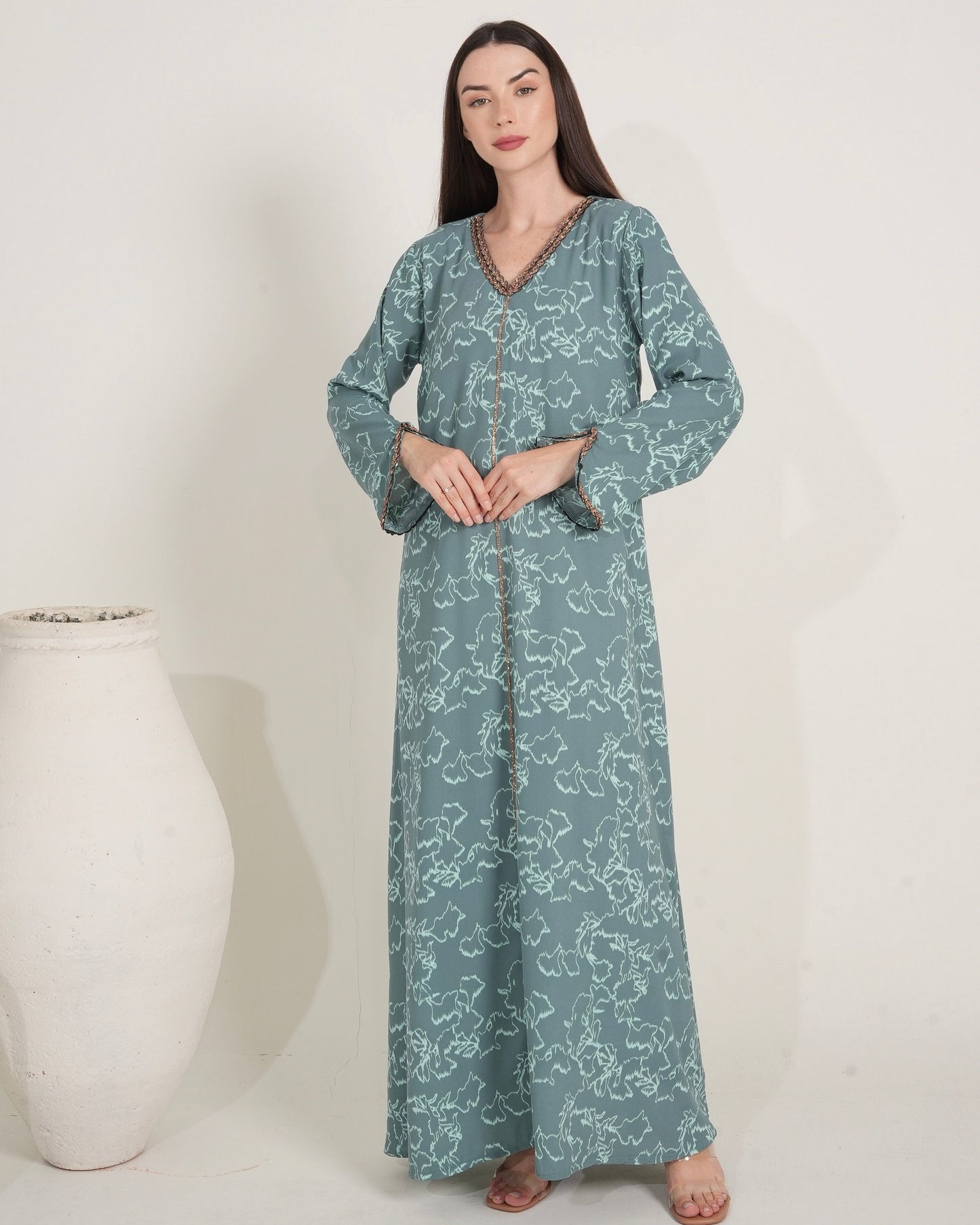 Serene Sage Maxi - Sage green floral print Maxi dress