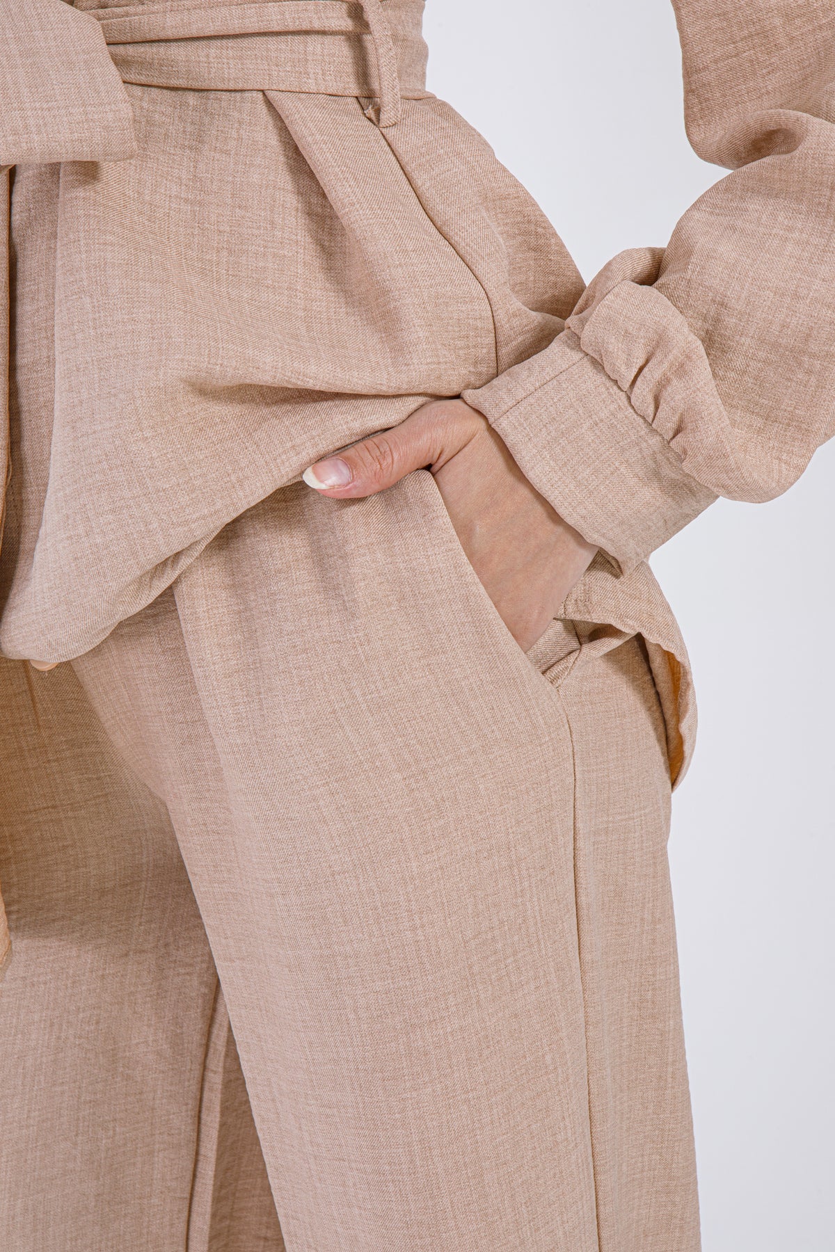 Sahar Co-Ord Set – Beige Elegance