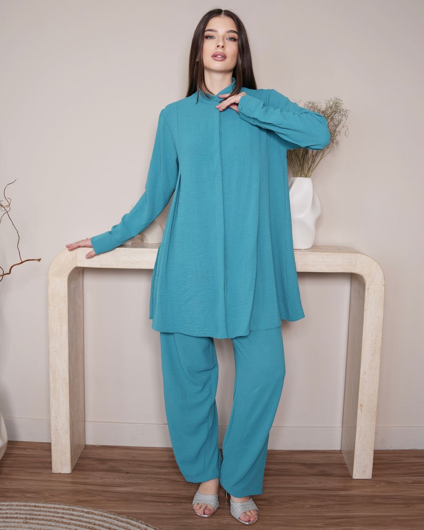 Turquoise Bliss - Modest Co-Ord Set for Effortless Elegance