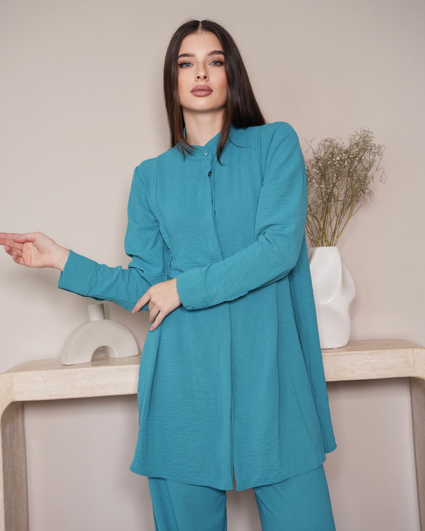 Turquoise Bliss - Modest Co-Ord Set for Effortless Elegance