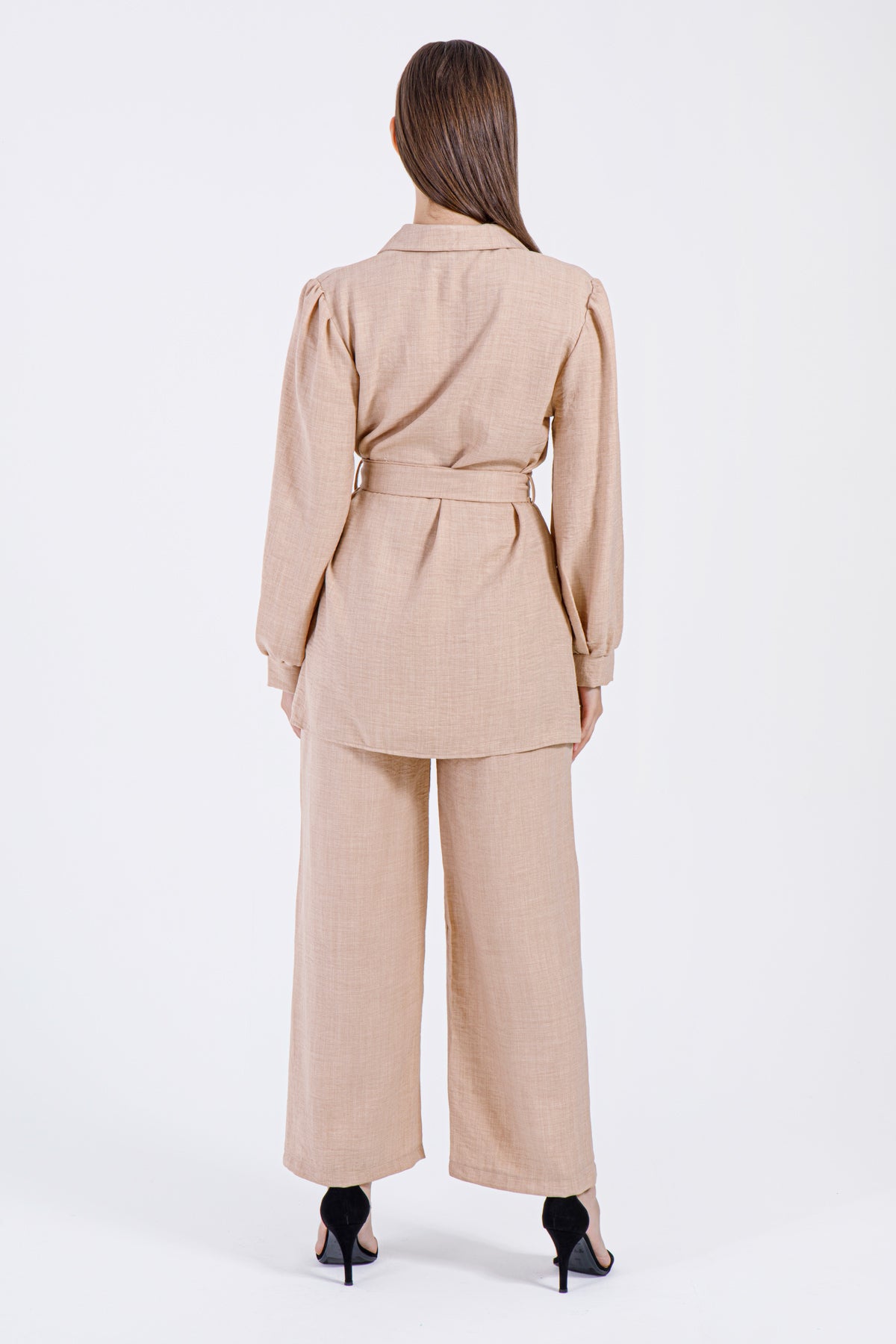 Sahar Co-Ord Set – Beige Elegance