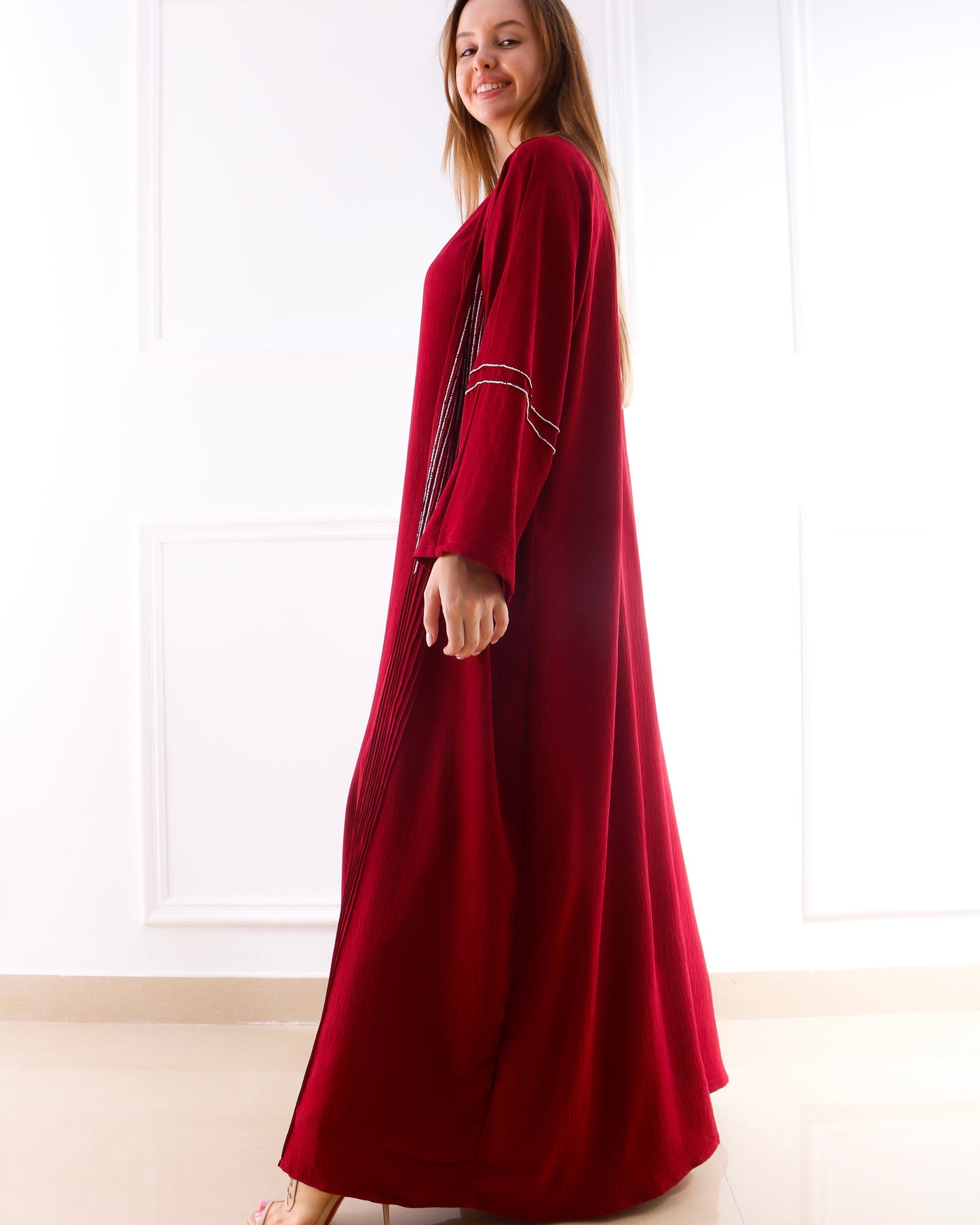 Crimson Grace - Embellished 2-Piece Abaya Set